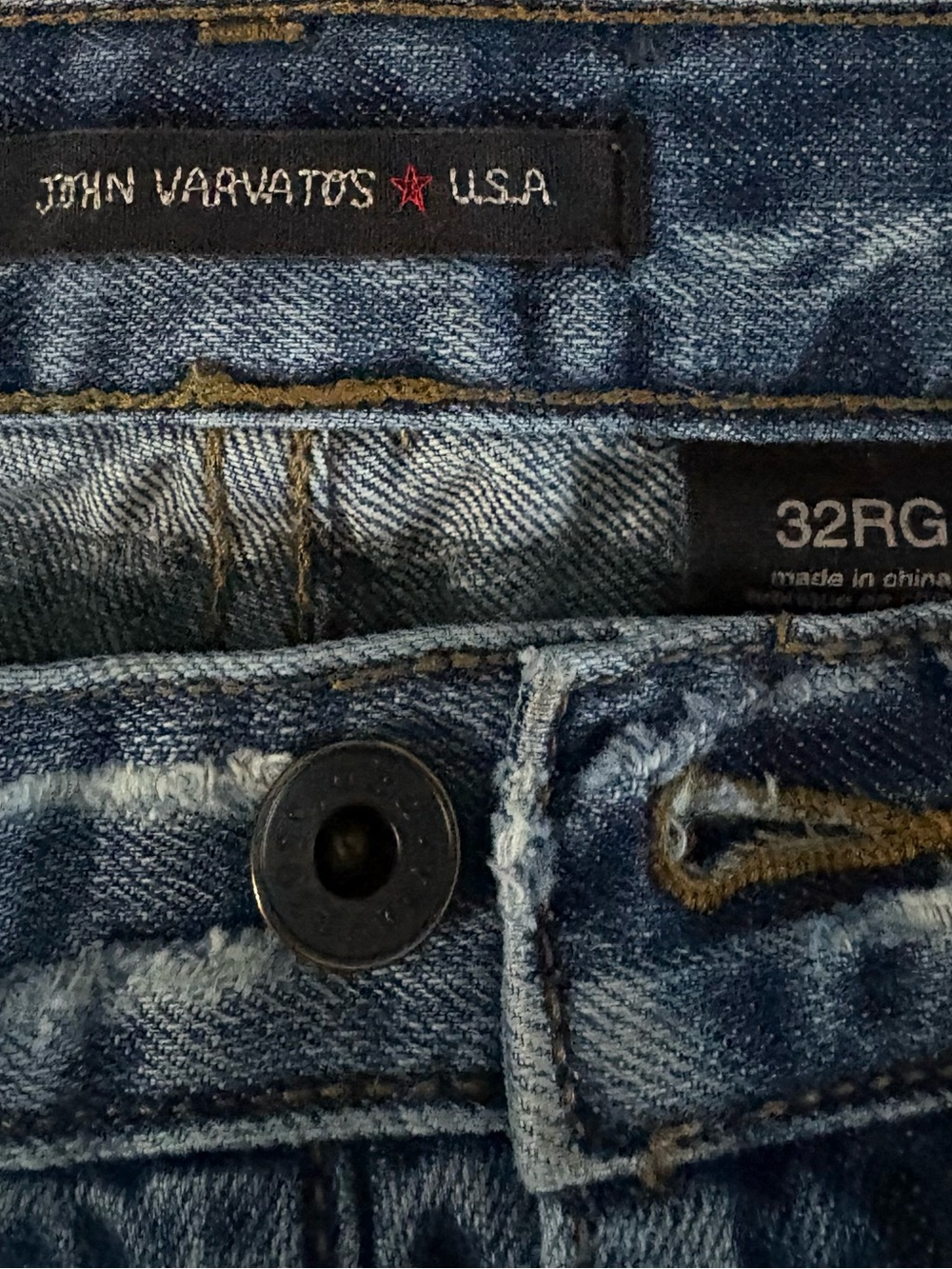 John Varvatos Slim Men's Distressed Blue Denim Jeans